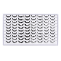 Cils synthétiques en soie coréenne 3D faits à la main, 20 paires, longueur 8-15 mm, épaisseur 0,10 mm, 25-30 utilisations, durables, marque Yalee, bande