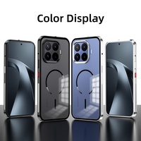 Coque de protection magnétique élastique en métal avec pare-chocs pour Xiaomi 17T Pro / 17T, avec protection d'objectif en PC dépoli transparent et coque arrière