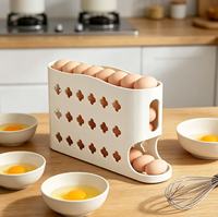 Boîte de rangement pour œufs roulants, distributeur automatique d'œufs incliné multi-niveaux pour cuisine, plateau à œufs pour porte latérale de réfrigérateur
