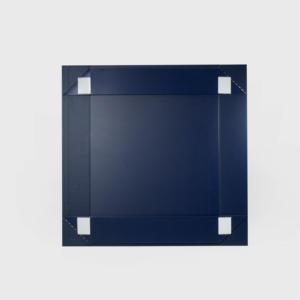 Boîtes bleu marine A3 extra peu profondes avec ruban, logo de marque personnalisé - Product Image 5