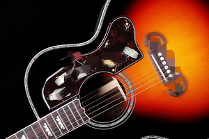 <span class=keywords><strong>Guitarra</strong></span> Acústica Personalizada Nathan-SJ200 de 6 Cuerdas, Acabado Sunburst Antiguo, Totalmente Sólida, Mástil de Caoba, 42 Pulgadas, Abeto y Palisandro - Product Image 3