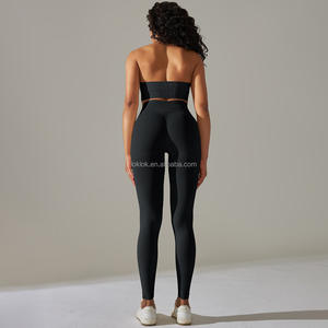 Sujetador Deportivo Elástico de Secado Rápido y Transpirable para Mujer, Talla Grande, sin Tirantes, para Yoga, Gimnasio, con Soporte Alto, sin Costuras, de Cintura Alta - Product Image 4