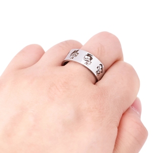 漫画のカップルリング女の子漫画の指ステンレス鋼リングコスプレ装飾リングカジュアルアクセサリー友人へのギフト - Product Image 4