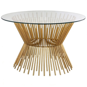 Modern Designer Large <strong>Table</strong> Gold Metal Wire High Standard Quality Home Hotels <strong>Coffee</strong> <strong>Tables</strong> <strong>Glass</strong> Mirror Top for Dining Outdoor - Product Image 1
