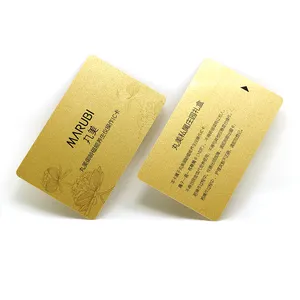 Tarjetas de PVC NFC RFID VIP para membresía, color dorado y metálico, brillante