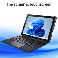 Laptop Tablet 2-in-1 Layar Sentuh 10.1 inci Windows 11 RAM 12GB SSD 256GB IPS Bodi Metal Tipis Dapat Dikonversi, Dijual Langsung dari Pabrik