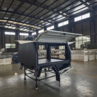 Plateau de benne et auvent en aluminium robuste sur mesure avec boîte à outils et feu arrière pour pick-up double cabine – Ensemble complet