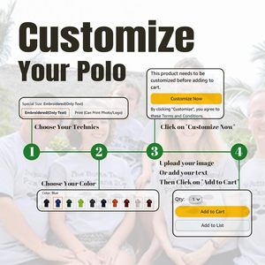 Polos personnalisés avec votre propre impression brodée Polos de travail en coton vierge de haute qualité avec <span class=keywords><strong>logo</strong></span> - Product Image 6