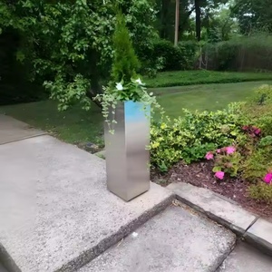Fioriera Rettangolare di Lusso in Acciaio Inossidabile Impermeabile Personalizzabile per Centri Commerciali, Parchi e Giardini - Ingrosso - Product Image 6