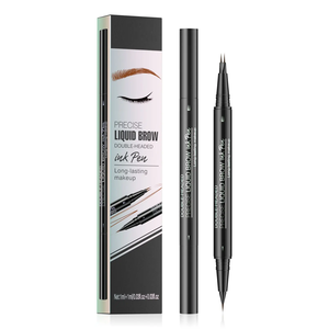 Lápiz de cejas líquido de secado rápido a prueba de agua profesional de etiqueta privada, bolígrafo de cejas de posicionamiento de doble extremo, Delgado, 2 puntas de horquilla, ojo mate - Product Image 5