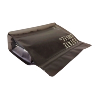 Sachet à café à fond plat imprimé sur mesure avec valve de dégazage pour grains torréfiés, pochette verticale haute barrière OEM