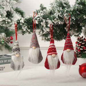 Gnomos suecos de Papá Noel hechos a mano, gnomos de felpa colgantes para decoración de árbol de Navidad, suministros para fiestas - Product Image 6
