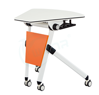 Wanrui Mobilier de bureau portable moderne Bureau d'ordinateur pliant en métal pour la formation de conférence scolaire mobile pliable à domicile