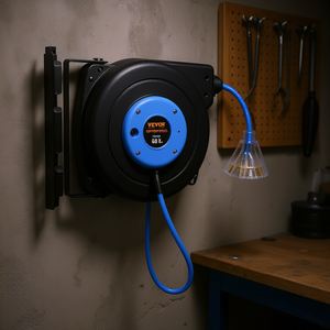 Avvolgicavo Elettrico Retrattile da 13,7 m (45 piedi) 12AWG con 6 Prese, Montabile a Parete - Product Image 2