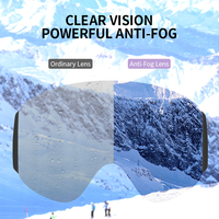 Gafas de Esquí de Moda de Fábrica, Logotipo Personalizado, Lente Extraíble de 90 Grados, Lente Magnética, OEM ODM, Gafas Profesionales Abatibles para Snowboard