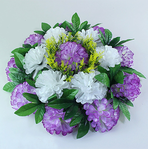 Corona <span class=keywords><strong>de</strong></span> <span class=keywords><strong>Flores</strong></span> <span class=keywords><strong>de</strong></span> Crisantemo Artificial <span class=keywords><strong>de</strong></span> 45 cm <span class=keywords><strong>de</strong></span> Diámetro, Blanca, Amarilla y Roja, Ecológica, Marca CAWELL, <span class=keywords><strong>para</strong></span> Decoración <span class=keywords><strong>de</strong></span> Cementerios - Product Image 3