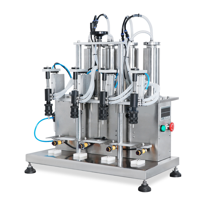 세미 자동 데스크탑 1/2/4 노즐 물 음료 음료 필러 향수병 액체 진공 서류 정리 기계