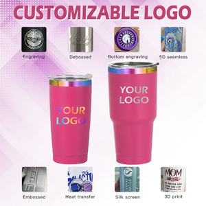 Vasos Personalizados con Recubrimiento Holográfico <span class=keywords><strong>de</strong></span> 30 oz para Grabado Láser, Vasos Térmicos <span class=keywords><strong>de</strong></span> Doble Pared para Auto con Tapas, Vasos Metálicos - Product Image 6