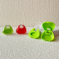 Étui à blush double couche à compartiment unique avec fenêtre de visualisation, étui à fards à paupières personnalisé à fermeture à pression, étui rechargeable pour poudre illuminatrice