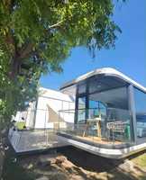 Maison conteneur préfabriquée de luxe en forme de capsule spatiale, type Apple Cabin, pour bureau, appartement et tourisme, 20ft 40ft, directement de l'usine