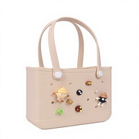 Sac de plage en EVA coloré pour femme, sac à main cosmétique imperméable personnalisé, sac en EVA écologique portable de grande capacité pour femmes