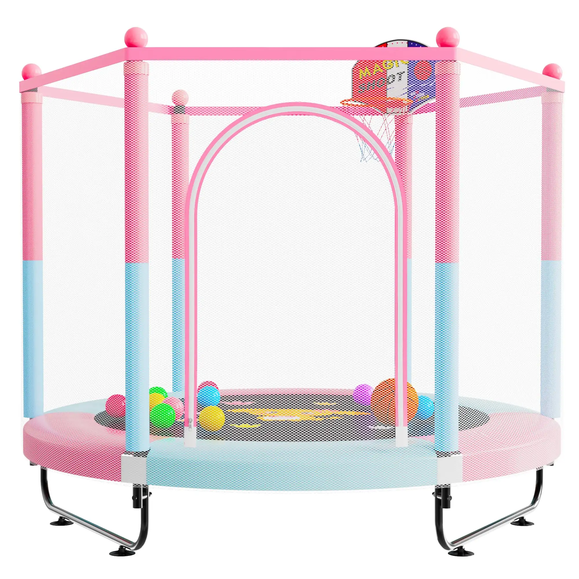 Indoor/Outdoor No-Gap Safe Design Mini Baby 5FT trampolino regolabile per bambini con custodia