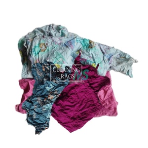 Lingettes industrielles 100% coton Chiffons tricotés colorés pour nettoyer les déchets textiles - Product Image 1
