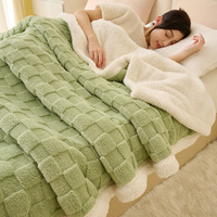 Couverture en microfibre jacquard double couche extra épaisse DL Premium 100% polyester lavable en machine OEM pour une utilisation toute saison à la maison