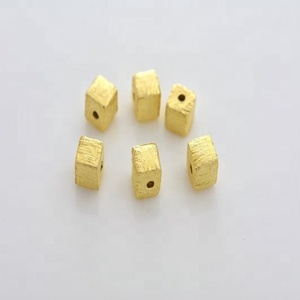 Oro espaciador cuadrado cuentas chapado en oro hecho a mano cuentas de resultados de la joyería - Product Image 3