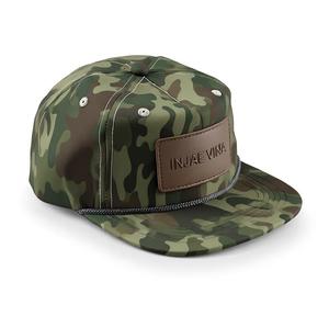 Snapback Camo <b>Hats</b> Rope <b>Flat</b> Brim Leather Patch Front Logo Multi Color Unisex Performance Outdoor Travel Fishing Promotion Injae - Product Image 1