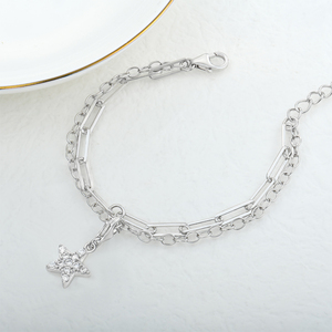 Ngọc Lôn <span class=keywords><strong>925</strong></span> Sterling Silver Sao Quyến Rũ Cho Vòng Đeo Tay Hoặc Vòng Cổ Rhodium Mạ Cubic Zirconia Thiết Kế Quyến Rũ Đối Với Trang Sức Làm - Product Image 4