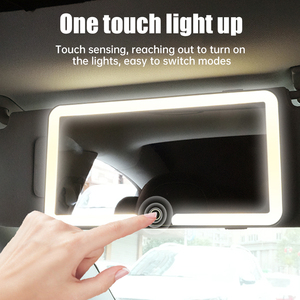 1 pièce <span class=keywords><strong>Miroir</strong></span> de maquillage LED pour voiture, HD, avec réglage à trois niveaux, pour pare-<span class=keywords><strong>soleil</strong></span>, intérieur, rétroviseur, à intensité variable, <span class=keywords><strong>miroir</strong></span> de courtoisie automobile - Product Image 3