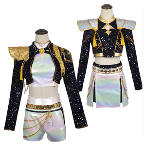Costume de Cosplay Sorceress Hunter Cos Zoe Animation Suit Rumi Song Noir à Paillettes Mira pour la Vente en Gros - Product Image 1