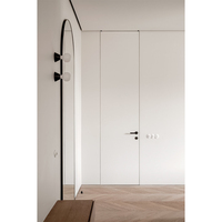 Juegos de puerta de sala de estar de Hotel a prueba de agua de diseño moderno Puertas de madera interiores de ingeniería Núcleo ignífugo Puerta de aglomerado Casas