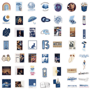 50 Uds nuevo álbum de música <span class=keywords><strong>Taylor</strong></span> <span class=keywords><strong>Swift</strong></span> Midnights pegatinas de grafiti para teléfono guitarra álbum de recortes vinilo cantante pegatina - Product Image 3