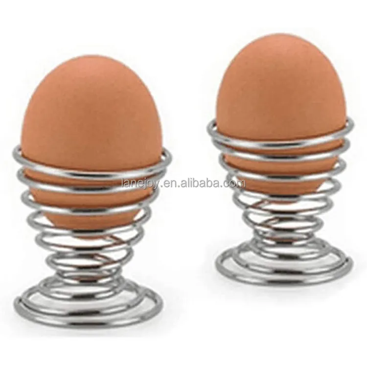 Lanejoy Decorative Stainless Steel Metal Egg Holder Tray Creative Countertop Egg Holder