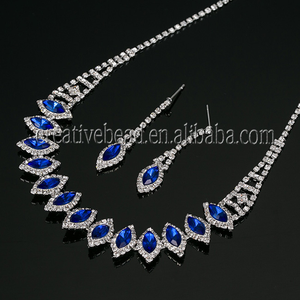 Collier de bijoux de mariage de costume de mode pour le réglage de pierre de strass de femmes - Product Image 3