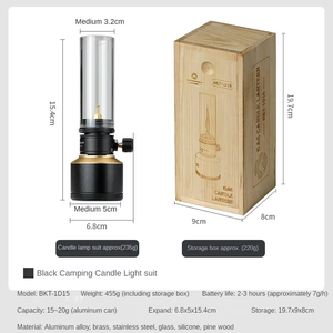 ब्यूटेन लालटेन के साथ शास्त्रीय विंटेज गैस लैंप, कैंपिंग और हाइकिंग के लिए बाहरी ग्लैम्पिंग वातावरण गैस मैटल टैंट लाइट - Product Image 2