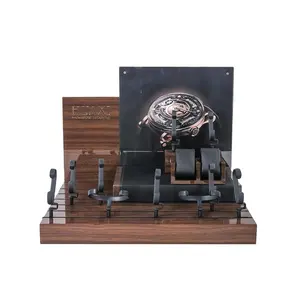 Shiny watch display holder stand high quality wooden watch display rack with custom logo