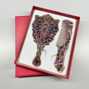 <span class=keywords><strong>Espejo</strong></span> de Maquillaje Portátil Vintage <span class=keywords><strong>con</strong></span> Diseño de Pavo Real y Caja de Regalo Elegante, <span class=keywords><strong>Espejo</strong></span> de Mano Estilo Antiguo para Mujer - Product Image 4