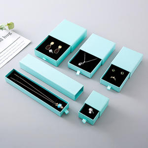 Custom Logo Square Eco-friendly Paper <b>Jewelry</b> Gift Box with Drawer <b>Packaging</b> for Rings Earrings Bracelets Pendants Necklaces - Product Image 3
