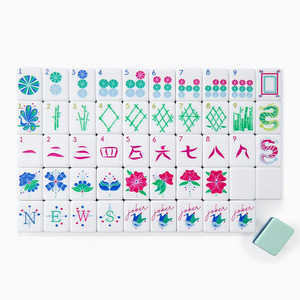 Customized Dark Green 4-layer Acrylic Engraved travel american <b>mahjong</b> 30MM American <b>Mahjong</b> Tiles by the Manufacturer - Product Image 3