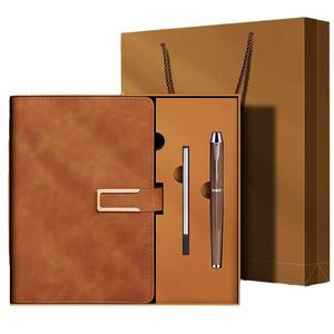 OEM/ODM-Service Premium Leder Hardcover Geschenkbox Stift Nachfüllpack USB-Stick Luxus Business-Set A5 Anpassbares Notizbuch - Product Image 2