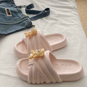 Sandales pour femmes en cuir véritable, style plage américain, motif géométrique intemporel, semelle épaisse et amortissante - Product Image 3
