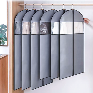 Housse anti-poussière translucide pour vêtements, <span class=keywords><strong>cintre</strong></span> imperméable, avec rangement de garde-robe anti-poussière en tissu PEVA - Product Image 1