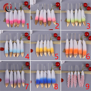 Personnalisation en gros d'usine de plume d'oie d'or de 10-15cm, utilisée pour la décoration d'artisanat de vêtements - Product Image 6