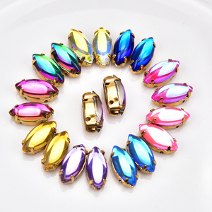 7*15mm <span class=keywords><strong>Marquise</strong></span> strass cheval oeil cristal forme coloré <span class=keywords><strong>verre</strong></span> pierres coudre sur griffe vêtements bricolage robes de mariée décor de fête - Product Image 1