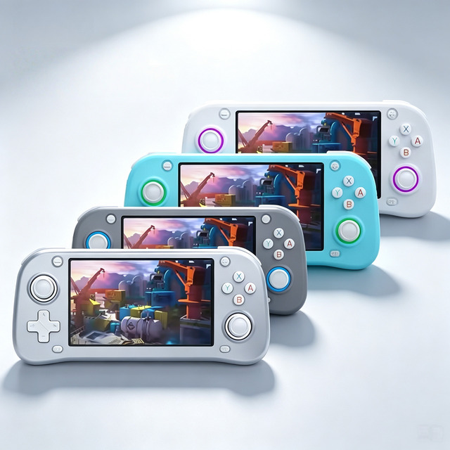 XF43 M17 Handheld Game Console 4.3 Inch Screen HD Screen Emuelec Emulator Retro Classic Video Gaming Player for PSP/N64