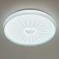 Lustre rond en acrylique, luminaire de plafond avec base en fer, lampe de plafond décorative, prix de gros, lampes de plafond pour la maison (1245-D400)