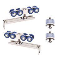 Roulettes de porte coulissante d'appartement modernes de qualité, en alliage de zinc et nylon, silencieuses, durables et antirouille